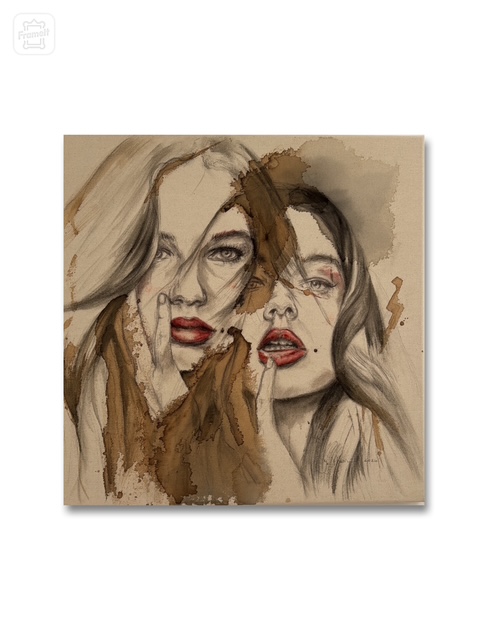 Spiegelbild – Mixed Media Doppelporträt
